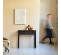Zenaka - Solid pine console table Black