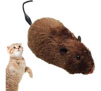 Zenarao Cat Toy, Cat Activity Toys for Home, Durable Pet Toy, Cat Toy Realistic Mouse Shape Entertaining Toy, Boredom Relief Interactive Clockwork Cat Plush Toy, Pet Supplies