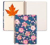 ZenBeya Cute Spiral Notebook A5, Aesthetic Floral Design Spiral Journal for Women Girls with Pocket & Lined Pages, 8MM 160 Pages/80 Sheets Wirebound Note Book for Work Office School, Pink