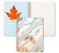 ZenBeya Cute Spiral Notebook A5, Aesthetic Spiral Journal for Women Girls with Pocket & Lined Pages, 8MM 160 Pages/80 Sheets Wirebound Elegant Cover Note Book for Work Office School