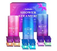 ZenBombs Shower Bombs, 18 Units with 6 Organic and Natural Fragrances, Self-Care and Relaxation Gift for Women and Men, Ideal for Personal Care, Compliant