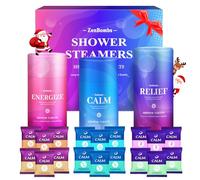 ZenBombs Shower Bombs, 18 Units with 6 Organic and Natural Fragrances, Self-Care and Relaxation Gift for Women and Men, Ideal for Personal Care, Compliant