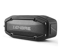 ZENBRE Bluetooth Speakers, D6 Bluetooth 4.1 Waterproof IPX6 with 18h Play-time, 10W Dual Driver with Bass Resonator, Handsfree Calling, Shockproof Portable Speaker(Black)