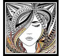 Zenbroidery Printed Fabric Woman Embroidery Kit, Cotton, White