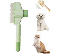 Zenbrush Cat Comb, Zenbrush - Removes Fur & Relieves Pain, Zen Brush For Cats, Avatore Zenbrushs Self-Cleaning Pet Flea Grooming Brush, 2025 New Wider Cat Comb With Release (Green)