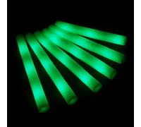 zenda club® 40 x Green LED Light Sticks 48 cm - Fluorescent Foam Light Stick - 3 Lighting Modes - Glow Sticks for Wedding, Birthday, Concert, Festival, Evening and Party