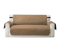 ZenDen Sofa Covers Water Resistant Sofa Cover 2 Seater Reversible Sofa Slipcovers Furniture Protector Covers Soft Quilted with Non Slip Elastic Straps for Kids Pets, Taupe/Beige