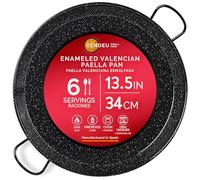ZENDEU Enameled Paella Pan (Carbon Steel, 13.5 in - 34 cm (6 Servings))