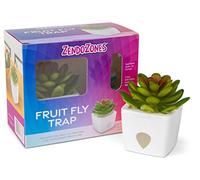 ZendoZones Fruit Fly Trap with Zendo Lure, Mellow Molly with Plastic White Base, Refillable and Reusable