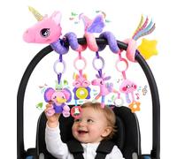 Zendstanding Musical Car Seat Toy for Babies 0-12 Months, Pink Unicorn