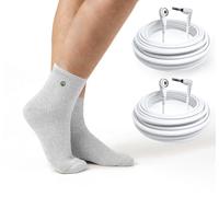 ZenEarth Grounding Socks Kit (Unisex, Medium) - Conductive Earthing Socks with 2 Grounding Cords Included.