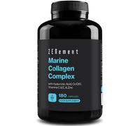 Marine Collagen Complex, with Hyaluronic Acid, CoQ10, Vitamins C & E, & Zinc, 180 Capsules | Peptides That Help Maintain Joints, Skin and Bones | Preservative-Free | Zenement