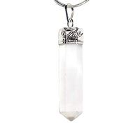 Zenergy Gems CHARGED Natural Himalayan Gemstone Crystal Perfect Pendant + 20" Silver Chain + Selenite Charging Heart [Included], L, Stone, No Gemstone