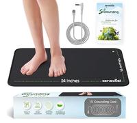 Zenexcel Grounding Mat for Feet - 24"x16" Premium Conductive Carbon Earthing Pad to Improve Sleep, Energy, Inflammation, Wellness & Balance w/ 15ft Grounding Cord - Earthing Indoors Home, office, desk