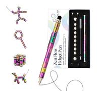 ZenFlow Magnetic Fidget Pen - 3-in-1 Ballpoint, Stylus & Stress Relief Desk Toy, Unique Focus & Mindfulness Gift for Students, Professionals & Teens, Valentine, Gadget Gift, Cool Stuff Pack of 2