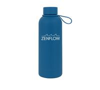 ZenFlow Stainless Steel Water Bottle 500ml - Reusable Insulated Flask - Keeps Drinks Cold 24h / Hot 12h - BPA-Free, Leakproof, Eco-Friendly - for Gym, Sports, Travel, Office (Deep Ocean Blue)