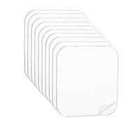 Zenfony 10Pcs Clear Double Sided Adhesive Pads, 2.4inch Waterproof Strong Sticky Pads for Mounting, Sticky Patch Walls Hanging Nano Gel, Washable Precut Tape for DIY Home Office