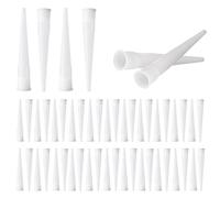Zenfony 50 Pcs Silicone Sealant Nozzle Tips, Plastic Mastic Nozzles, Cartridge Gun Accessories, Screw on Caulking G-un Replacement Nozzlee for Adhesive Sealant and Repair