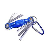 Zenfony Folding Allen Key Set (1.5-6.0mm, 8 Sizes) - Compact Hex Wrench Tool, Portable Hex Wrench Tool for Bike & DIY