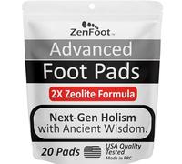 ZenFoot Advanced Zeolite Foot Patches - With Curcumin and Ginger, an Effective and Powerful Blend, Premium Pack of 20 Foot Patches