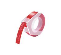 Zenfora 1Pcs 3D Label Tapes Embossing Tape 9mm 12mm Compatible With Printer Supplies E-101 E202 1540(White on Red)