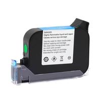 Zenfora 25.4mm Eco Solvent Ink Cartridge Compatible With Thermal Handheld Printer For QRCode Barcode Print Glass Bag Carton Box Wood Plastic(25.4mm-Green)