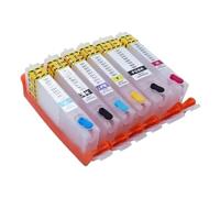 Zenfora 5pcs Empty Refillable Ink Cartridge With ARC Chip PGI-580 CLI-581 Compatible With TS6150 TS8150 TS9150 TR7550 TS8250 TS705 TS8350 TS6350(6color 1set)