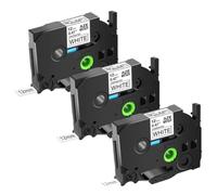 Zenfora 5PK 10PK Label Tapes 6mm 9mm 12mm 18mm 24mm TZe-231 Compatible With PT-E100 PT-D200(3PK Black on White)