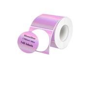 Zenfora Color Transparent Thermal 50x50mm Self-Adhesive Label Roll Compatible With M110 M220 M200 E210 P50 DETONG P1 Label Printer(Laser Purple-50x50)