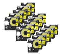 Zenfora Flexible Nylon Labels 3-15PCS A18488 A18490 A18489 18491 12mm 19mm Compatible With 1000 5200 Maker(10PK Black on White)