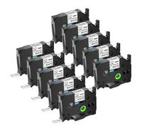 Zenfora Heat Shrink Tubes Label 3 To 20 Pack Compatible With HSE HS-231 HS-631 11.7 Mm Black On White Ribbon For PT-1010 Printer(10PK Black on White)