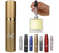 ZENFT Premium Perfume Atomiser for On the Go - Refillable Travel Fragrance, Mini Perfume, Atomiser Spray Bottle, Perfume Travel Bottle, Perfume Bottle, Refillable, Atomiser Gold