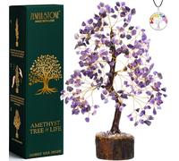 ZENFULSTONE Amethyst Crystal Tree of Life for Home, Office, and Desk Décor | Handmade Bonsai for Calming, Spiritual Healing & Relaxation |Perfect Stress Relief Gift for Mom