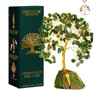 ZENFULSTONE Green Jade Crystal Tree for Luck & Prosperity Decor for Home and Office | Handmade Tree of Life for Wealth & Balance and Good Fortune | Perfect Well-Being Gift for Loved Ones