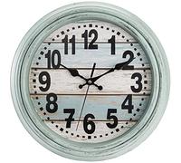 ZENFUN 12 Inch Silent Wall Clock with Large Numbers, Rustic Wood-Look Quartz Movement Battery Operated, Vintage Country Decor for Kitchen Home Office Living Room Wall Decor