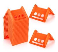 ZENFUN 20 Pack Corner Edge Protectors, Plastic Orange Cargo Edge Protectors, Flatbed Corner Protectors Heavy Duty Cargos Protector for Cargo Loads, Truck Box Shipping, Preventing Damage