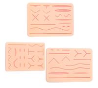 ZENFUN 3 Packs Suture Practice Pad, 3 Layer Sature Pads for Medical, Silicone Suture Skin Kit with 14-19 Pre-Cut Wounds, Hard to Rip, Great Gift for Vet Students Veterinarian Nurses Training