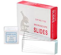 ZENFUN 300 Pcs Microscope Slides and 300 Pcs 22x22mm Coverslips, Transparent Microscope Glass Cover Slides Pre-Cleaned Blank Glass Slides Kits for Basic Biological Science Education