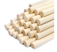 ZENFUN 50 Pcs Wooden Dowel Rods, 12mm x 300mm Unfinished Pine Wood Sticks, Smoothly Sanded Round Wood Sticks for Crafts, DIY Projects, Woodworking Projects, Home Decor
