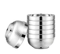 ZENFUN 6 Pack 18/8 Stainless Steel Bowls 5 Inch Snack Bowl, 17.5Oz/500ML Soup Dishes Lightweight Salad Basins Double-Walled Insulated Bowls for Rice, Fruit, Ice Cream, Food-Grade Material