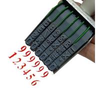 Zeng 6-Digit Changeable Number & Symbol Rolling Stamp, Gray-Red Multicolor - Imprint 40x7mm for DIY Scrapbooking & Business