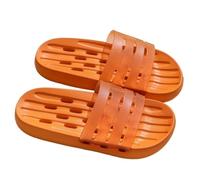 Zeng25liangOu-12 anti-slip Shower Slippers for Women Men, Breathable Quick Drying Bath Shoes Lightweight Non Slip House Slide for Indoor Outdoor for Pool Shower Beach(Orange,Alpha Medium)