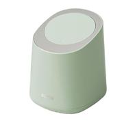 Zeng25liangOu-12 Compact Bin Desktop Trash Can, Countertop Mini Trash Bin with Press Type Lid, Small Plastic Wastebasket for Coffee Table, Bedside Table, Bathroom Vanity Top(Green)