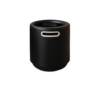 Zeng25liangOu-12 Compact Bin Double-layered Open Bedroom Waste Baskets Minimalist Office Garbage Can fot Office for small space(Black)