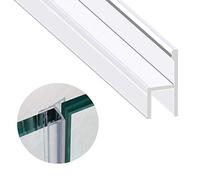 Zengest Glass Door Seal Strip, 120 Inch Frameless Shower Door Sweep to Stop Shower Leaks, Flexible Weatherproof Silicone Seal Strip for 3/8" Glass