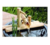 zenggp Bamboo Fountain Decor, Water Spout With Pump, Garden Decoration, Waterfall, Outdoor Japanese Garden Feature,40cm