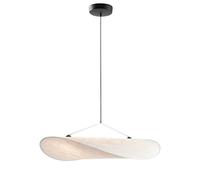 zenggp Modern LED Silk Chandelier Wabi-sabi Boho Chic Japanese Adjustable Height Hanging Lamp Lighting Fixture For Living Room, Dining Room, Bedroom, Kitchen And Office(60cm)