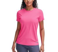 Zengjo Gym Tops Women Short Sleeve(Hot Pink,M)