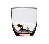 ZengL263NgS Drinking Glasses Diamond Shaped Stemless Drinking Glasses Lead-Free Glass Cups(Pink,Small)