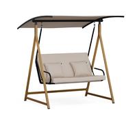 ZenGrove swing bench 2-seater individually adjustable powder-coated steel weatherproof
